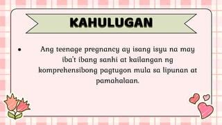 kahulugan ng teenage pregnancy|Teenage pregnancy .